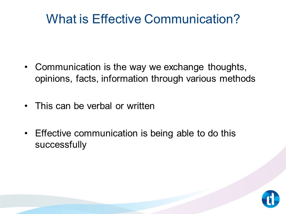 Principles of effective communication